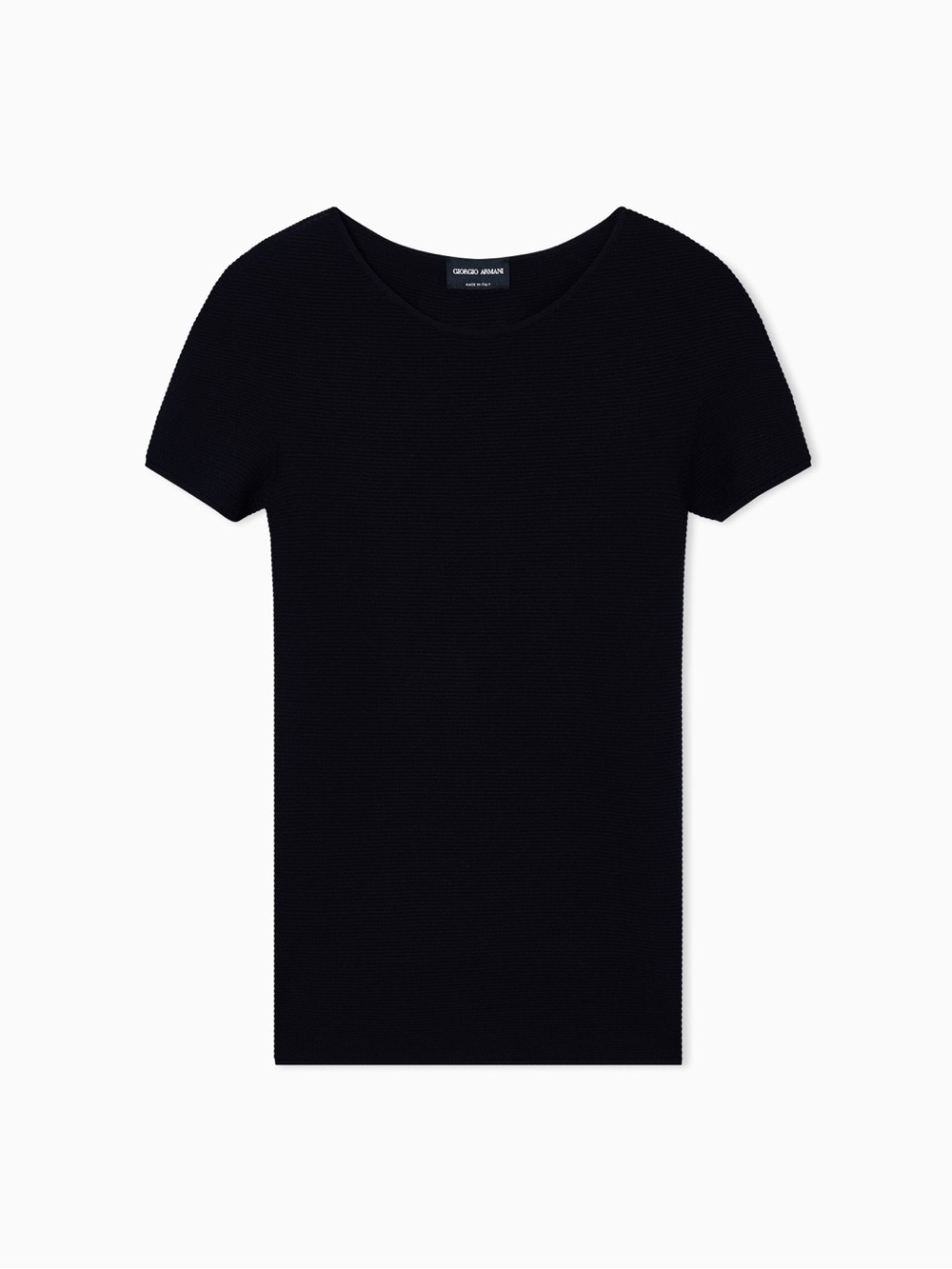 Giorgio Armani Black Short-Sleeve Fine Knit Tee